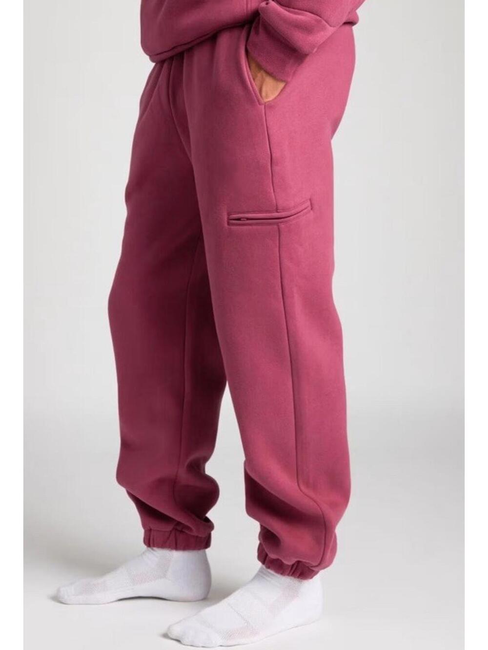 Comfrt Sweatpants Unisex Airplane D N D Travel Berry Pink NEW Sz XL pockets soft